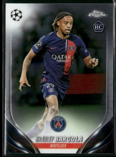 Bradley Barcola 2023 Topps Cromo UEFA Clubes Competiciones
