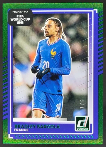 Bradley Barcola 2025 Panini Donruss Verde /5