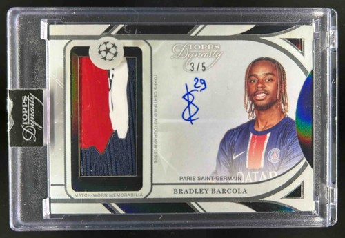 Bradley Barcola 2024 Topps Dynasty UEFA Nero /5