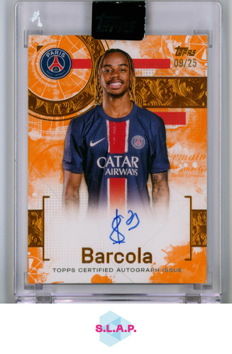 Bradley Barcola 2024 Topps Exhibition 09/25