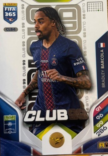 Bradley Barcola 2026 Panini FIFA 365