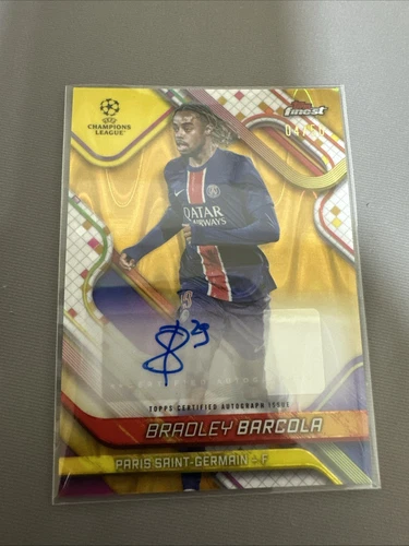 Bradley Barcola 2024 Topps Finest Gold Wave /50
