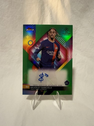 Bradley Barcola 2023 Topps Finest Neon Green Refractor /99