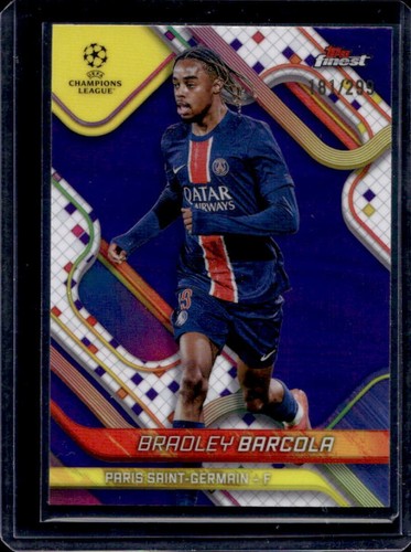 Bradley Barcola 2024 Topps Finest Purple Refractor /299
