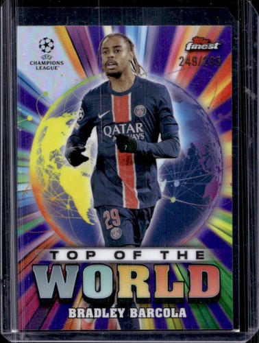 Bradley Barcola 2024 Panini Finest Purple Refractor /299