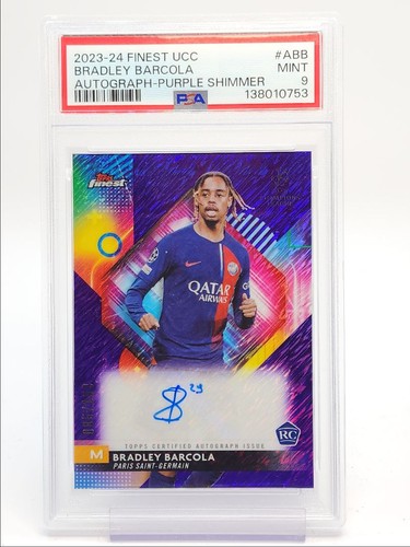 Bradley Barcola 2023 Topps Finest Purple Shimmer /199