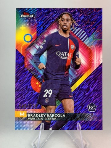 Bradley Barcola 2023 Topps Finest Purple Shimmer Refractor /199
