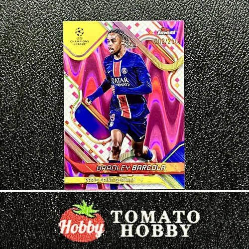 Bradley Barcola 2024 Topps Finest Rosa Raywave Refractor /250