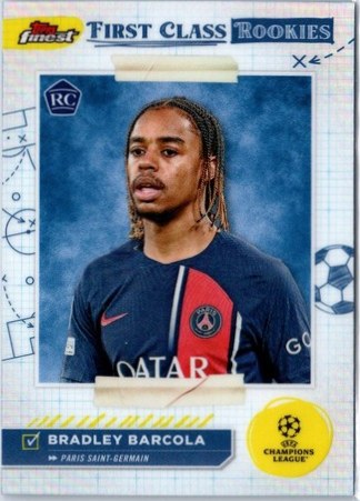 Bradley Barcola 2024 Topps Finest UEFA Club