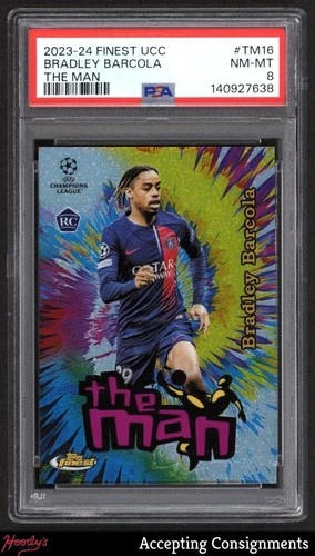Bradley Barcola 2024 Panini Finest UEFA Club