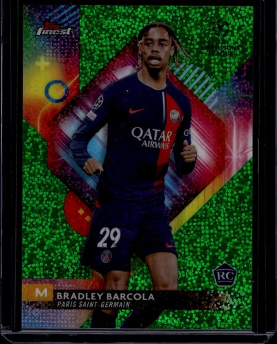 Bradley Barcola 2023 Topps Finest Verde Maculato /125