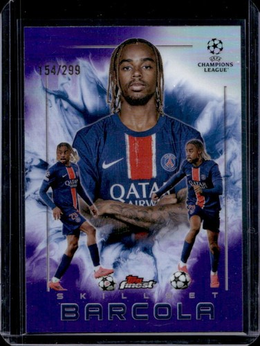 Bradley Barcola 2024 Topps Finest Viola Rifrattore /299