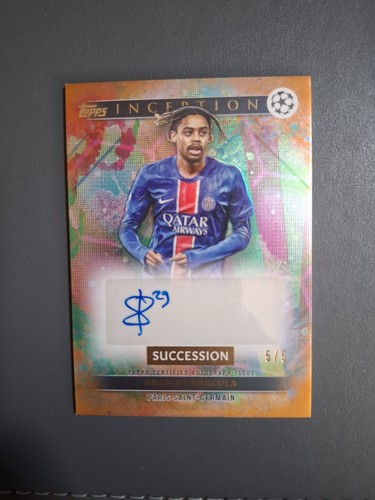 Bradley Barcola 2024 Topps Inception Orange /5