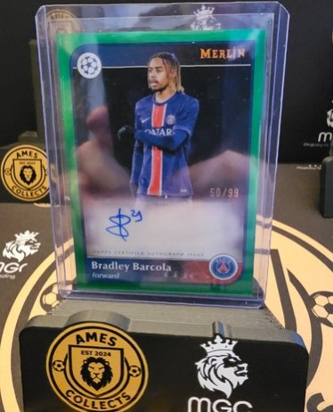 Bradley Barcola 2024 Topps Merlin Chrome /99
