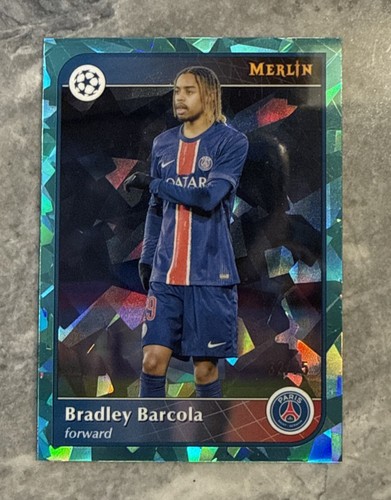Bradley Barcola 2024 Topps Merlin Chrome Aqua Atomic Refractor /75