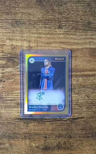 Bradley Barcola 2024 Topps Merlin Chrome Gold /50