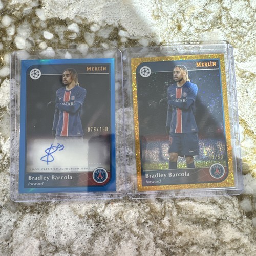 Bradley Barcola 2024 Topps Merlin Chrome Gold /50