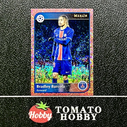 Bradley Barcola 2024 Topps Merlin Chrome Gold Pink /250