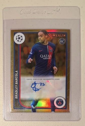 Bradley Barcola 2023 Topps Merlin Chrome Gold Refractor /50