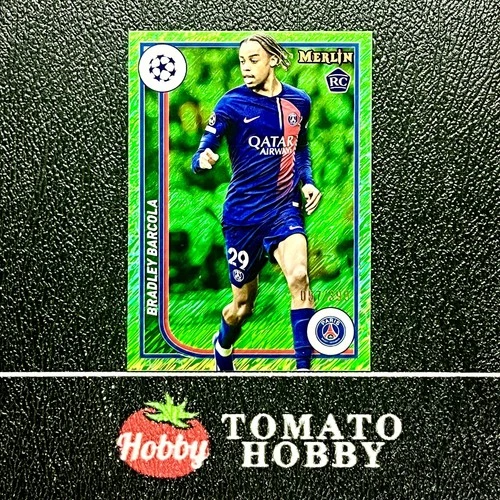 Bradley Barcola 2023 Topps Merlin Chrome Green Shimmer /399
