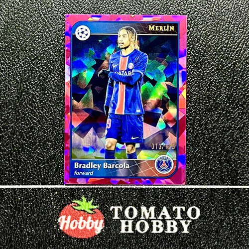 Bradley Barcola 2024 Topps Merlin Chrome Magenta Atomic Refractor /125