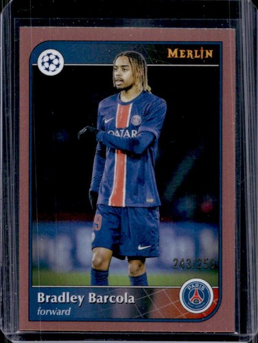 Bradley Barcola 2024 Topps Merlin Chrome Pink Refractor /250