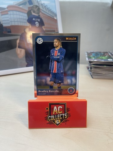 Bradley Barcola 2024 Topps Merlin Chrome PSG Orange 23/25