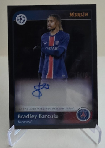 Bradley Barcola 2024 Topps Merlin Chrome Refractor /10