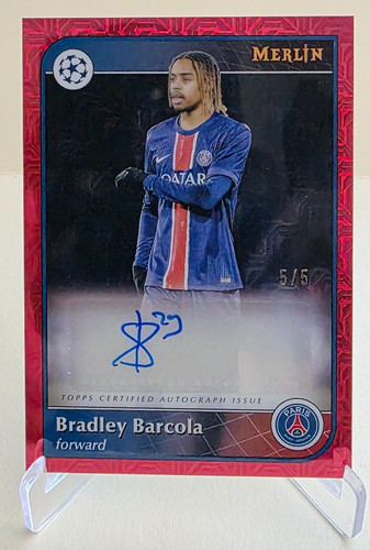 Bradley Barcola 2024 Topps Merlin Chrome Refractor /5