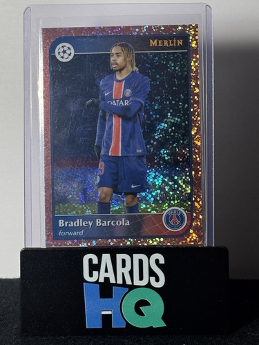 Bradley Barcola 2024 Topps Merlin Chrome UCC Rose Gold Speckle Refractor /250