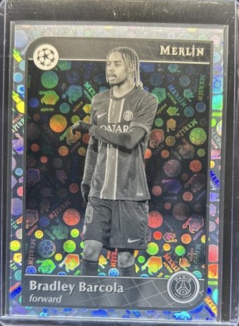 Bradley Barcola 2024 Topps Merlin Chrome Vintage Refractor /35