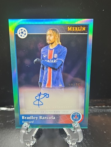 Bradley Barcola 2024 Topps Merlin Clubes UEFA