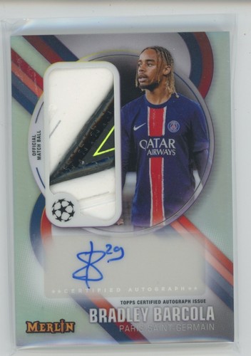 Bradley Barcola 2024 Panini Merlin UEFA Champions Card Rifrattore