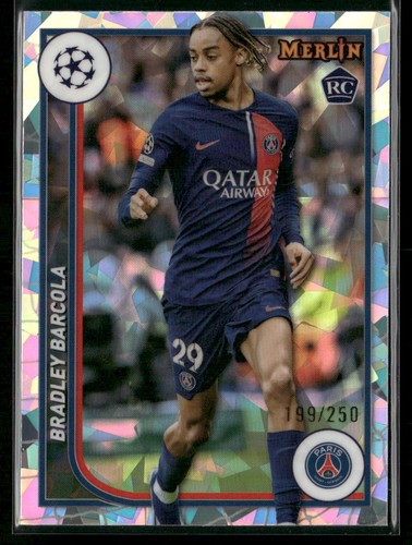 Bradley Barcola 2024 Panini Merlin UEFA Club Atomic Refractor /250