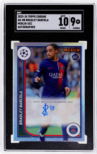 Bradley Barcola 2023 Topps Merlin UEFA Club Competitions #AUBB