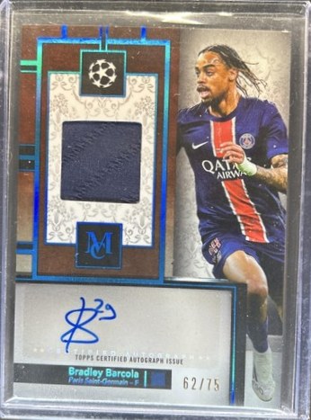 Bradley Barcola 2024 Topps Museum Collection Sapphire /75