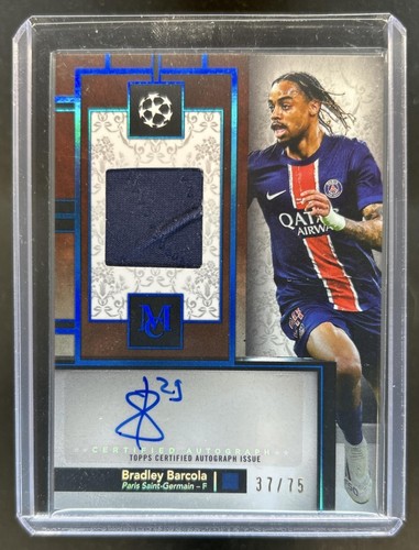 Bradley Barcola 2024 Topps Museum Collection Zaffiro /75