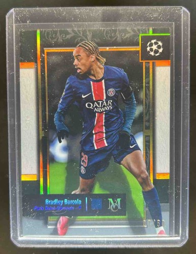 Bradley Barcola 2024 Topps Museum Collezione UEFA Oro /50