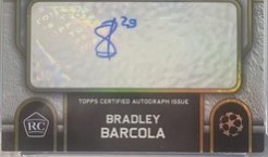Bradley Barcola 2023 Topps Museum Gold /50