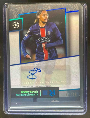 Bradley Barcola 2024 Topps Museum UEFA Sapphire /75