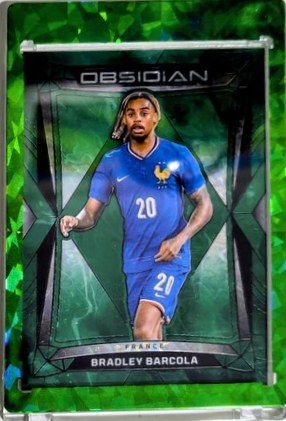 Bradley Barcola 2024 Panini Obsidian Green Flood /26