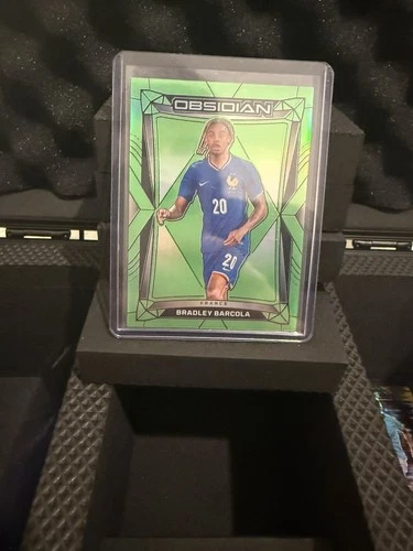 Bradley Barcola 2025 Panini Obsidian Green Flood /3