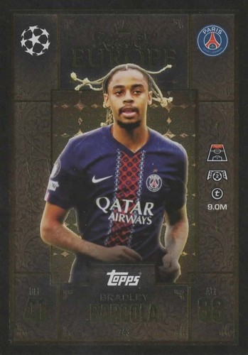 Bradley Barcola 2025 Panini Partido Attax Champions League 243
