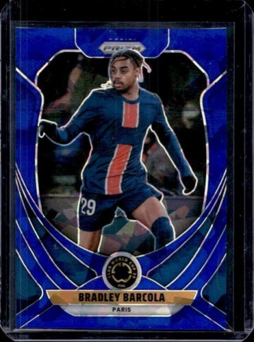 Bradley Barcola 2025 Panini Prizm Blue Ice /175
