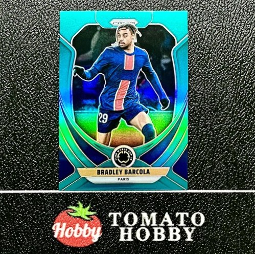 Bradley Barcola 2025 Panini Prizm FIFA Club World Cup Green Refractor /99