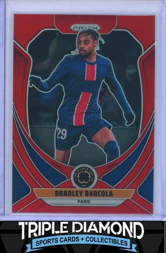 Bradley Barcola 2025 Panini Prizm Club World Cup Red Prizm /199