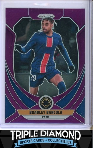 Bradley Barcola 2025 Panini Prizm Club World Cup Viola Prizm /125
