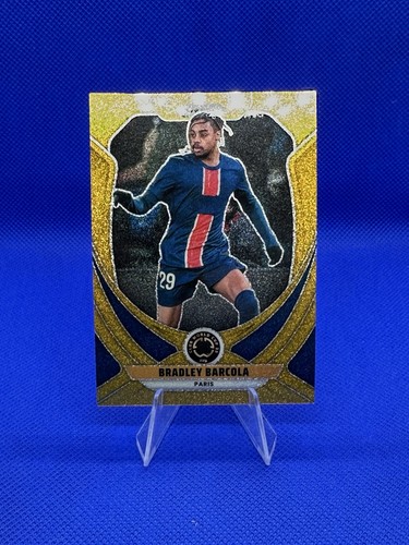Bradley Barcola 2025 Panini Prizm Copa Mundial de Clubes de la FIFA Brillo Dorado /10