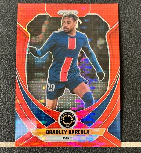 Bradley Barcola 2025 Panini Prizm FIFA Club World Cup Pulsar Rosso /299