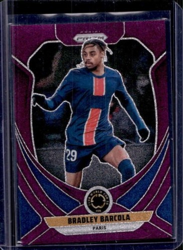 Bradley Barcola 2023 Panini Prizm FIFA World Cup Purple Prizm /25